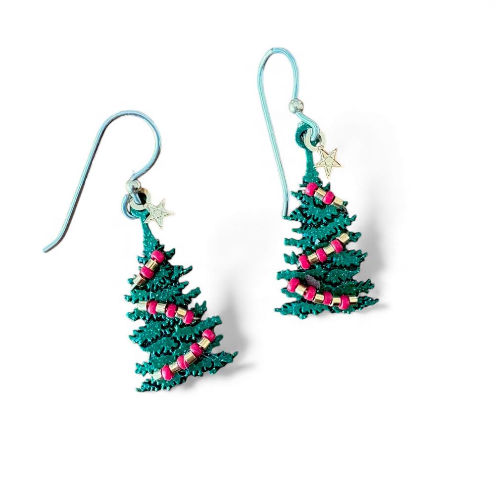 Sienna Sky Green Sparkly Christmas Tree‎ Earrings